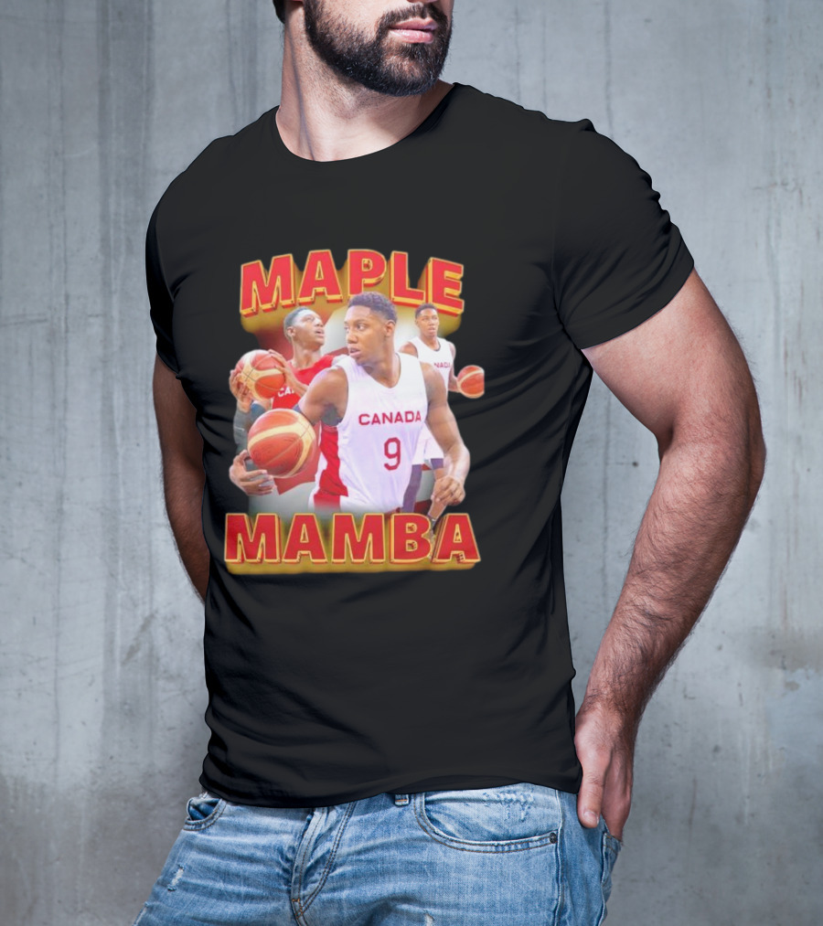 Maple Mamba Canada Basketball Player Number 9 T-Shirt