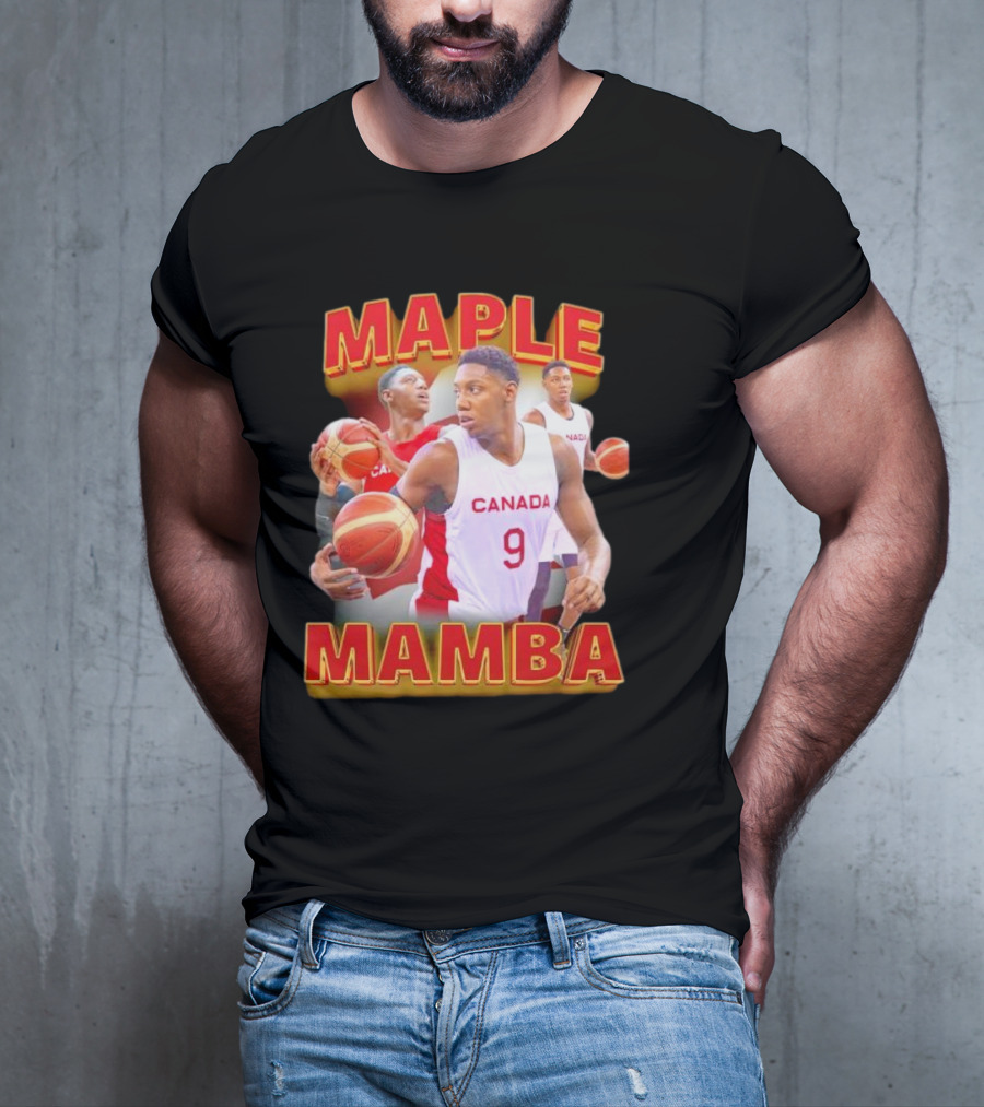Maple Mamba Canada Basketball Player Number 9 T-Shirt