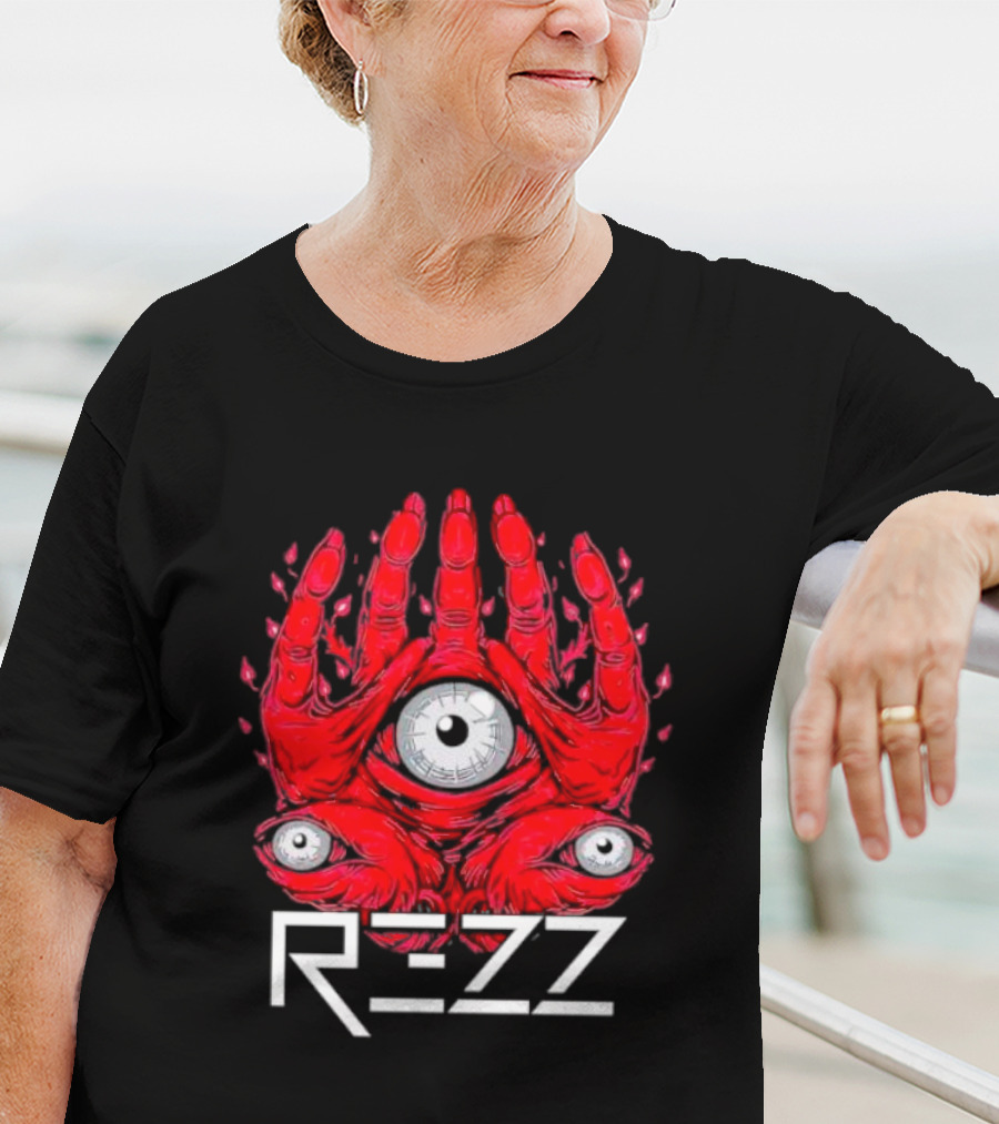 Rezz Men's Monster Inside With Red Hand And Eye T-Shirt