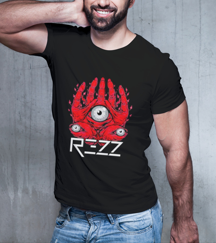 Rezz Men's Monster Inside With Red Hand And Eye T-Shirt