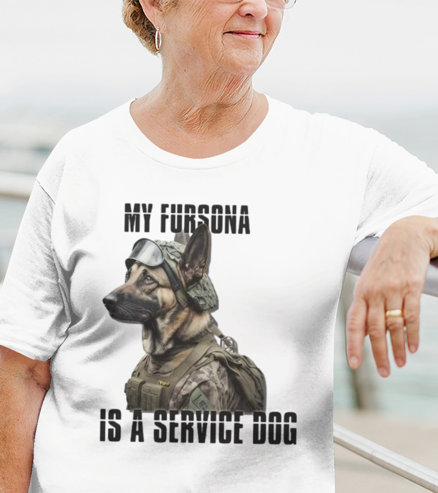 My Fursona Is A Service Dog In Tactical Gear T-Shirt