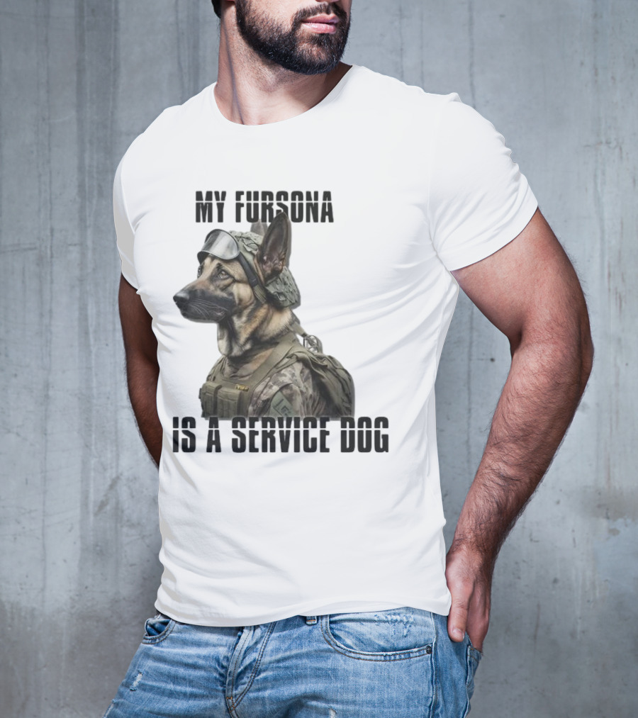 My Fursona Is A Service Dog In Tactical Gear T-Shirt
