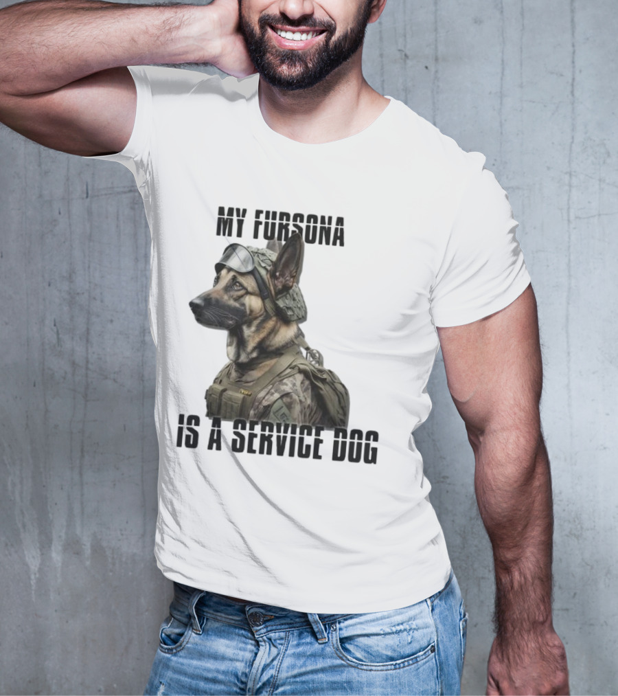 My Fursona Is A Service Dog In Tactical Gear T-Shirt