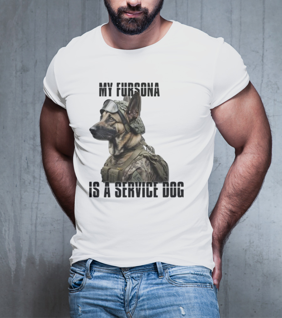 My Fursona Is A Service Dog In Tactical Gear T-Shirt