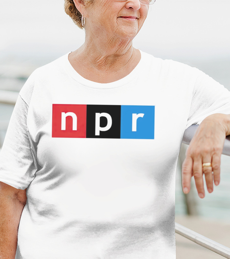 NPR Red Black Blue Iconic Logo Squares T-Shirt