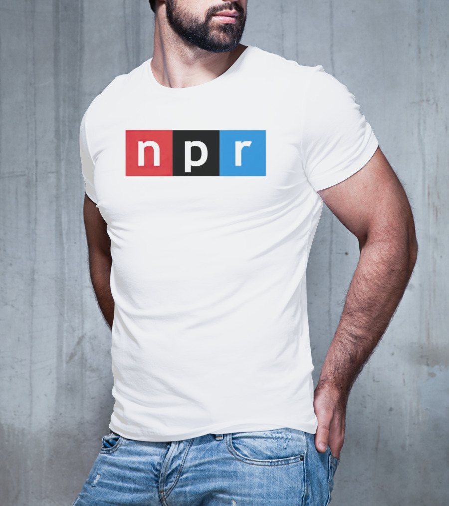 NPR Red Black Blue Iconic Logo Squares T-Shirt