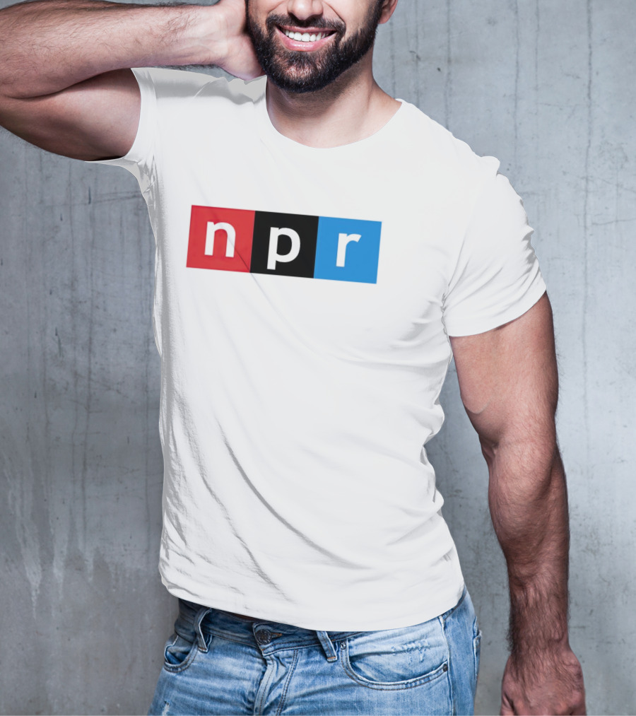 NPR Red Black Blue Iconic Logo Squares T-Shirt