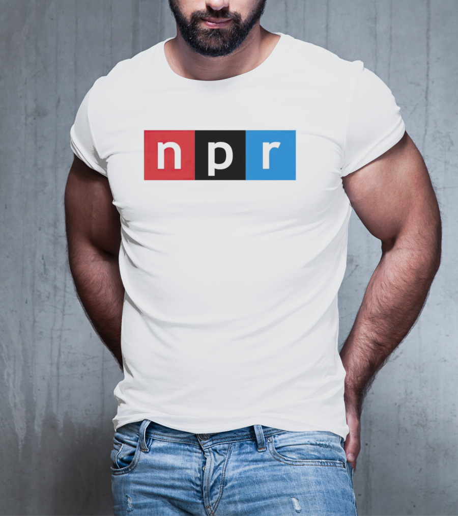 NPR Red Black Blue Iconic Logo Squares T-Shirt