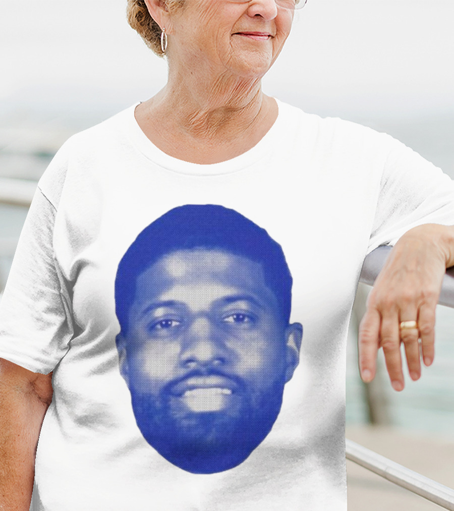 Paul George Blue Halftone Face T-Shirt