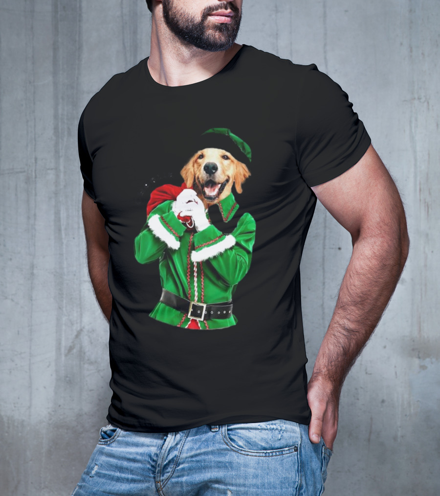 Charlie Personalized Santa Dog Christmas T-Shirt