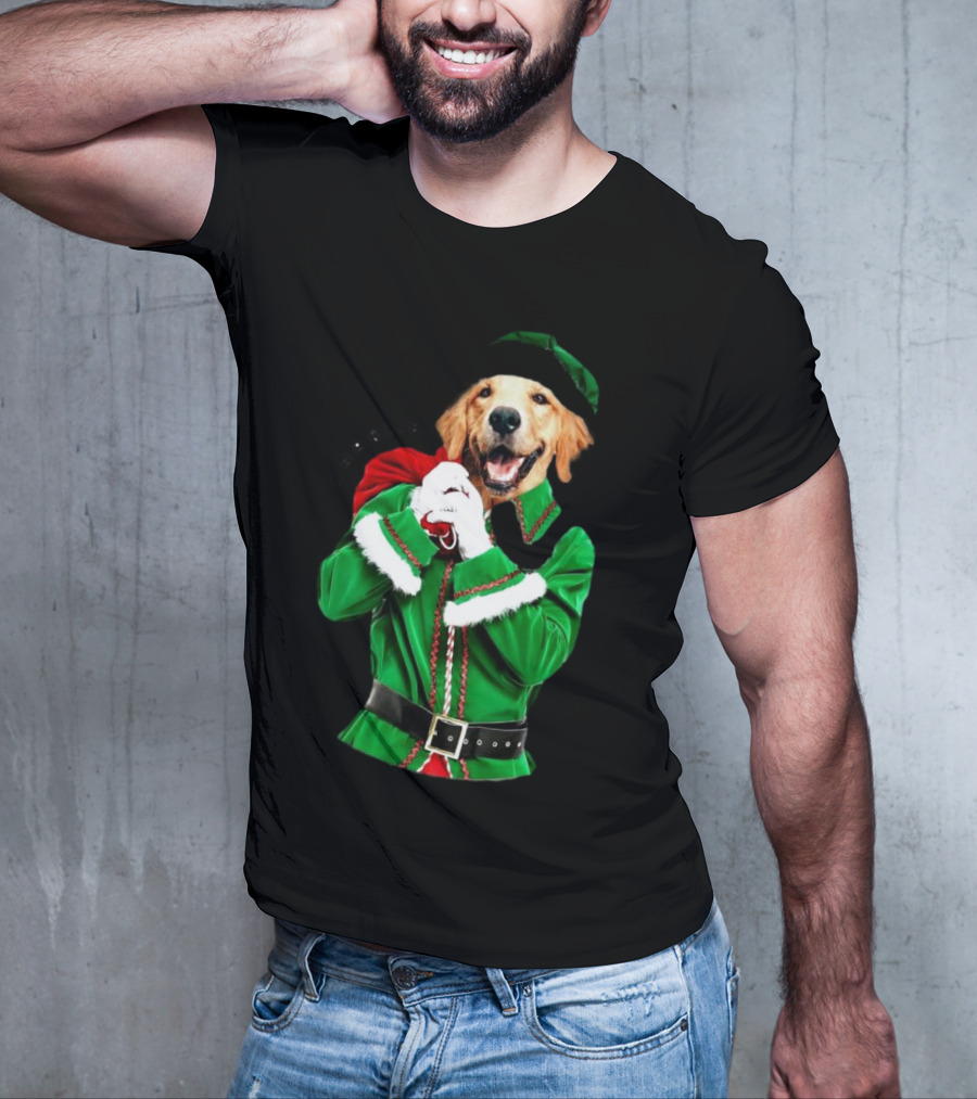 Charlie Personalized Santa Dog Christmas T-Shirt