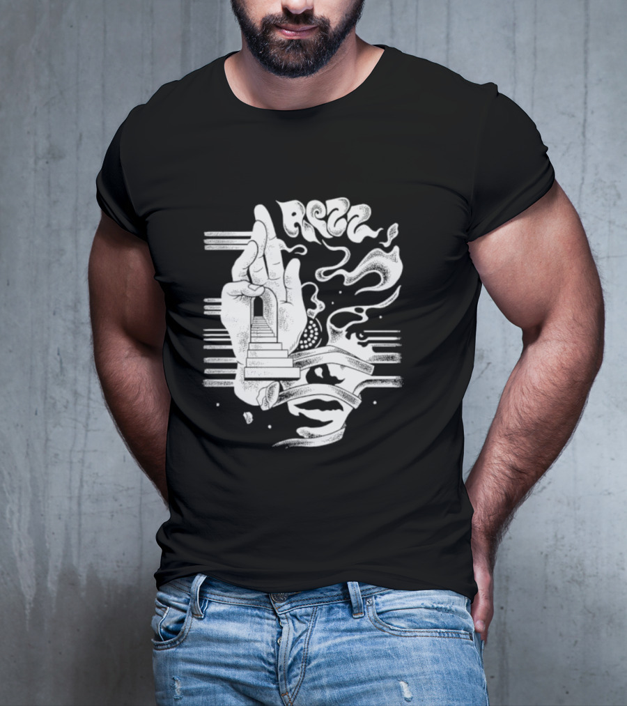 Rezz Perception Hand Staircase And Psychedelic Elements T-Shirt