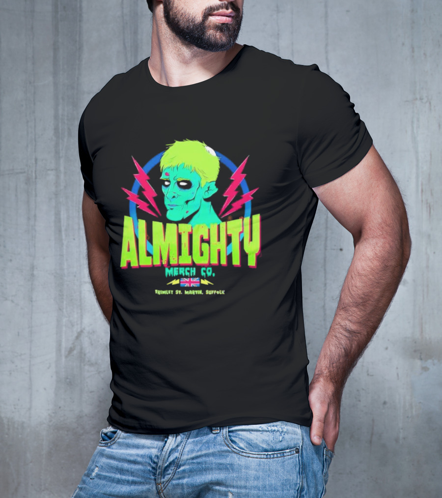 Almighty Merch Co. Frankenstein Illustration Trimley St. Martin Suffolk T-Shirt