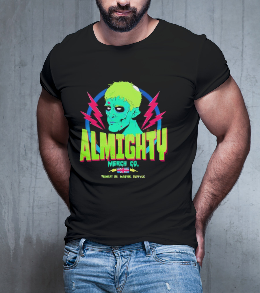Almighty Merch Co. Frankenstein Illustration Trimley St. Martin Suffolk T-Shirt