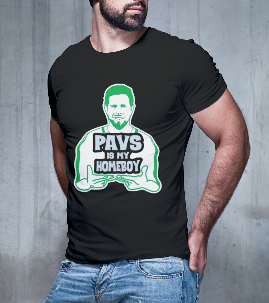 Dallas Stars Pavs Is My Homeboy Green And White T-Shirt