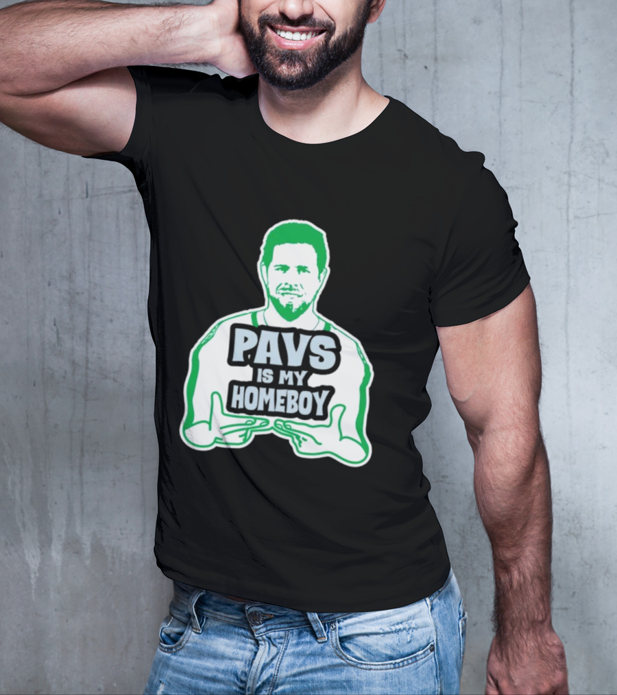 Dallas Stars Pavs Is My Homeboy Green And White T-Shirt