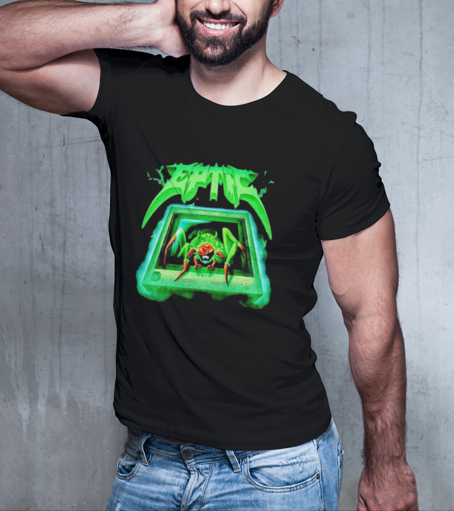 Eptic Interweb Vintage Spider On Screen T-Shirt