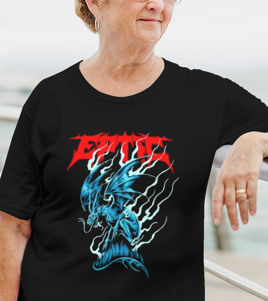 Eptic Blue Dragon Flame Art Collaboration With Yara Noe T-Shirt