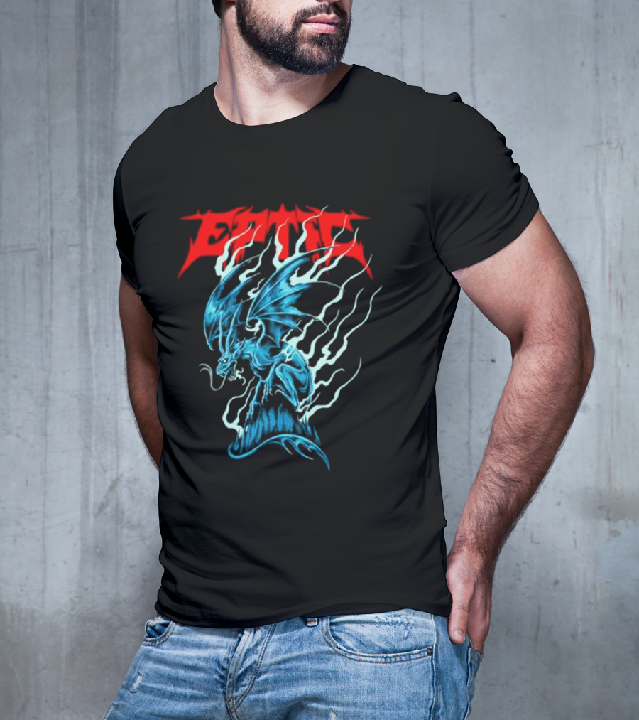 Eptic Blue Dragon Flame Art Collaboration With Yara Noe T-Shirt