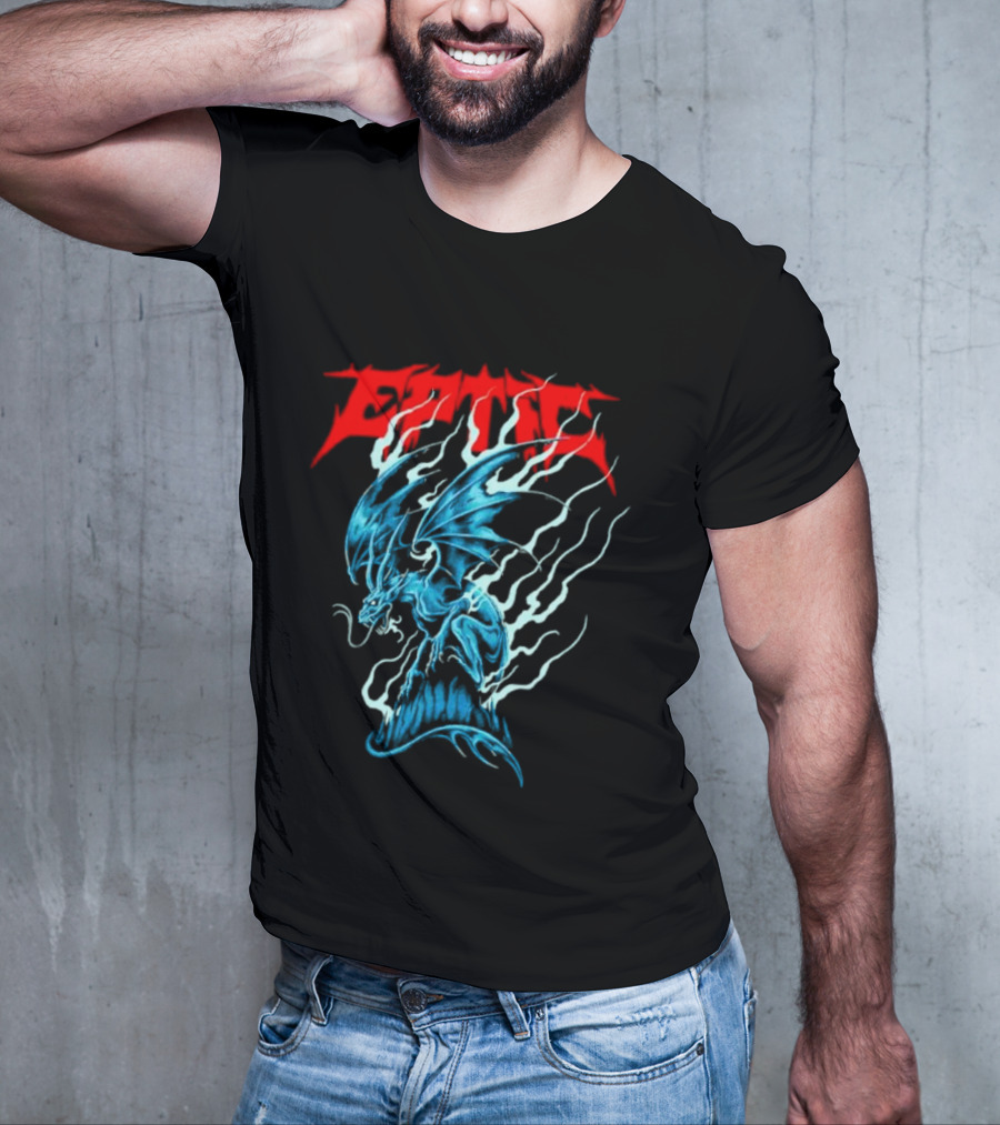 Eptic Blue Dragon Flame Art Collaboration With Yara Noe T-Shirt