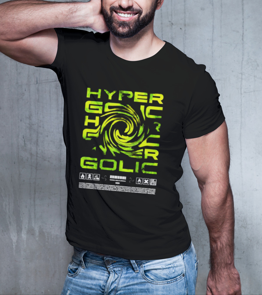 HYPERGOLIC SAFETY WARNING SYMBOLS SWIRL TEXT T-Shirt