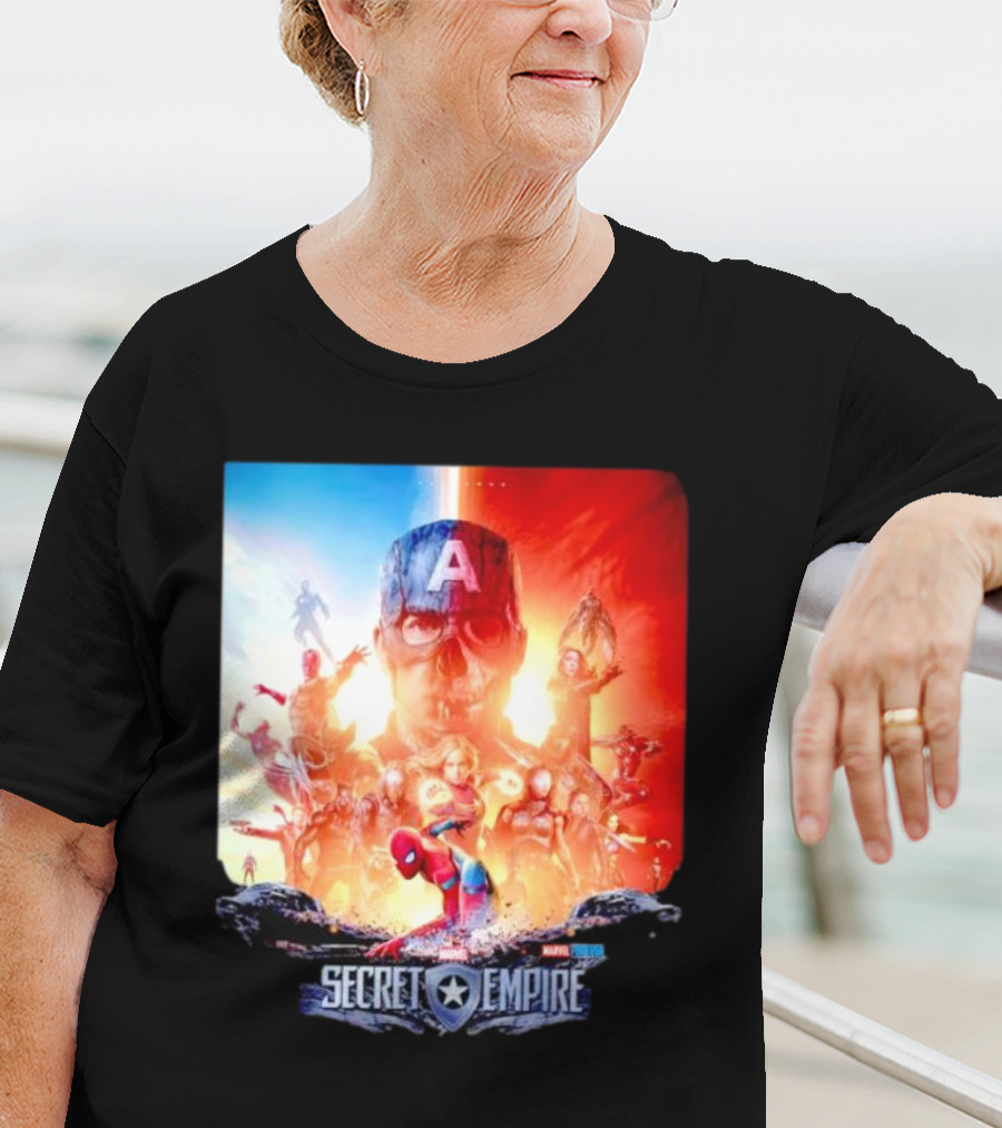Marvel Secret Empire Captain America A Hydra Battle With Spider-Man And Avengers T-Shirt