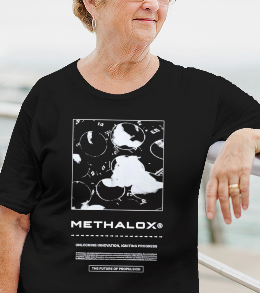 Methalox The Future Of Propulsion Unlocking Innovation, Igniting Progress T-Shirt