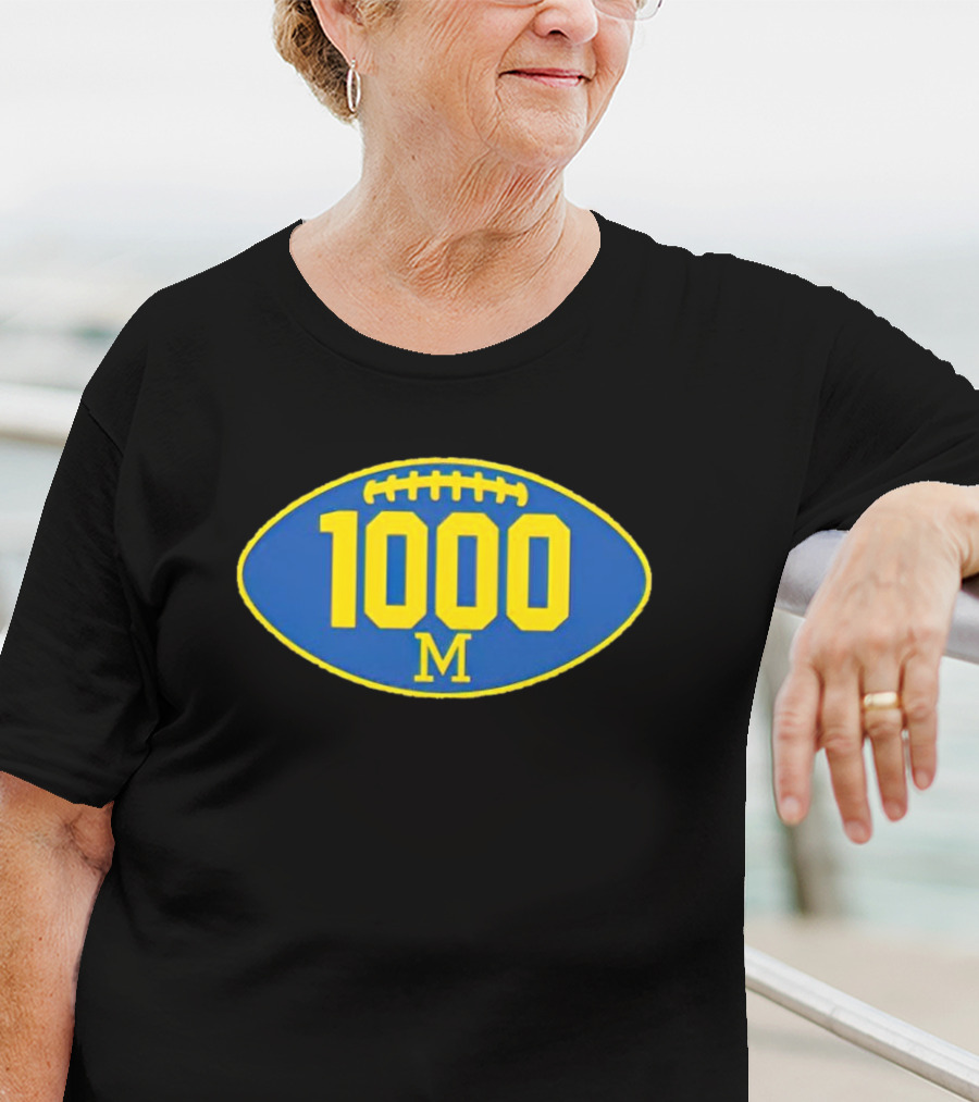 Michigan 1000 Wins Football M T-Shirt