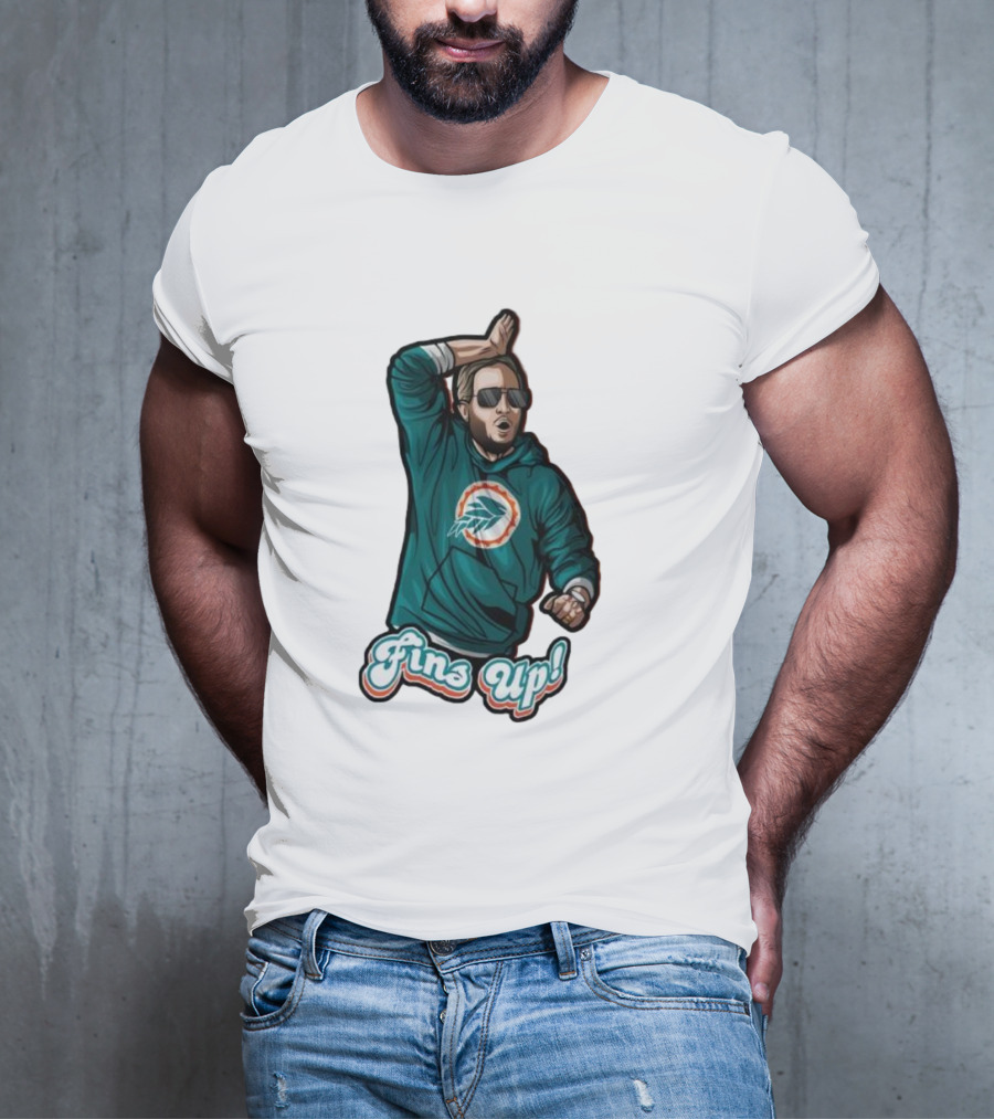 Mike McDaniel Fins Up Miami Dolphins Coach Motivation T-Shirt