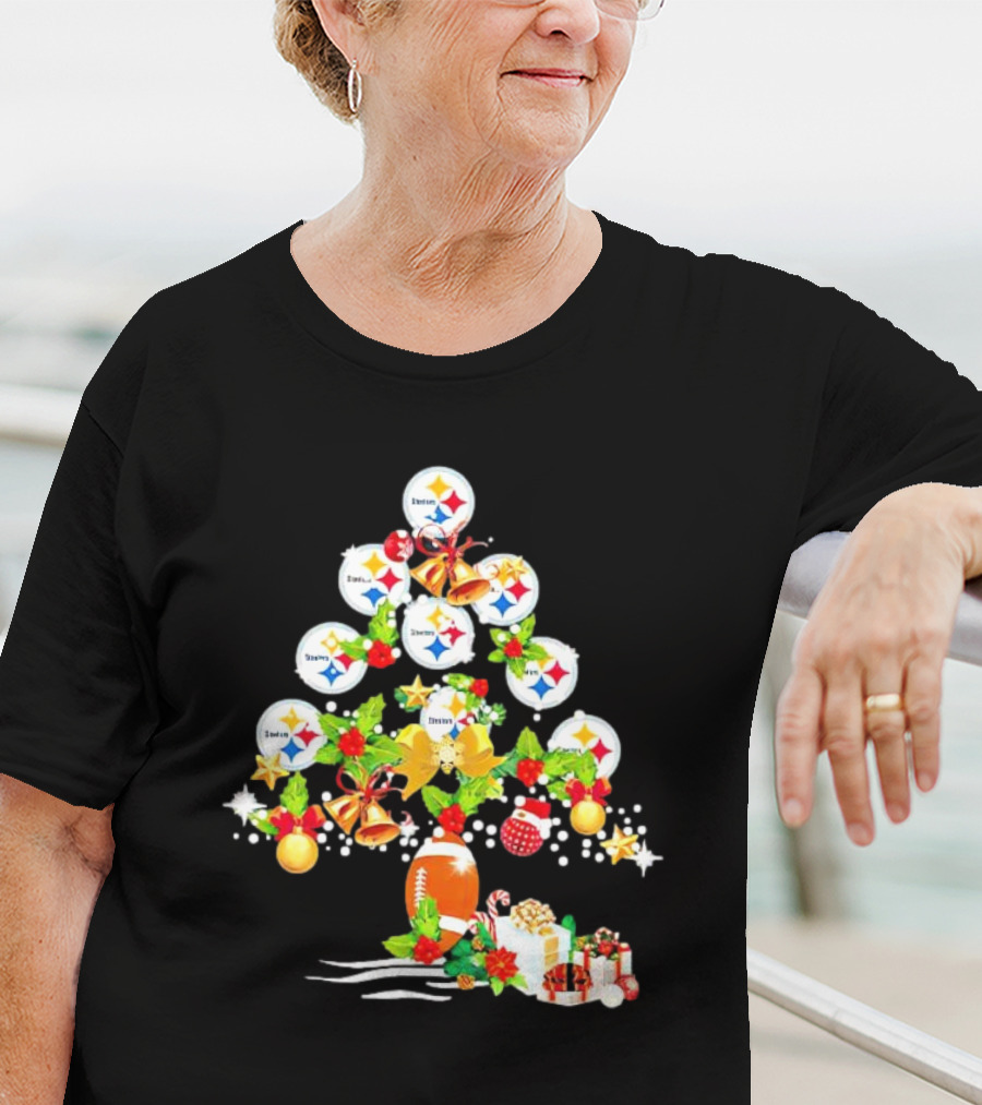 Pittsburgh Steelers Christmas Tree Holiday Football Ornaments And Gifts T-Shirt