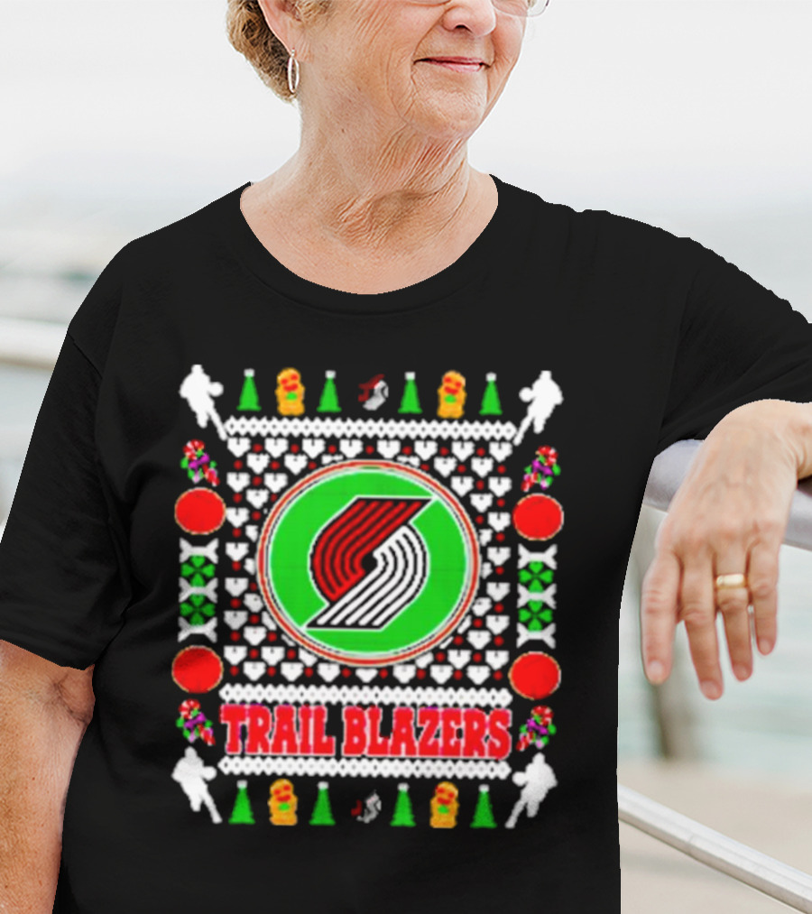Portland Trail Blazers Merry Christmas NBA Basketball Ugly T-Shirt