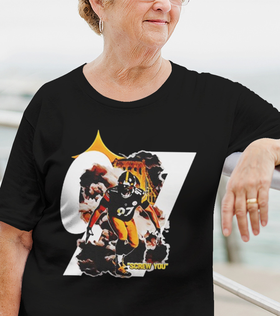 Cameron Heyward Screw You 97 Pittsburgh Steelers Steel City Skyline T-Shirt