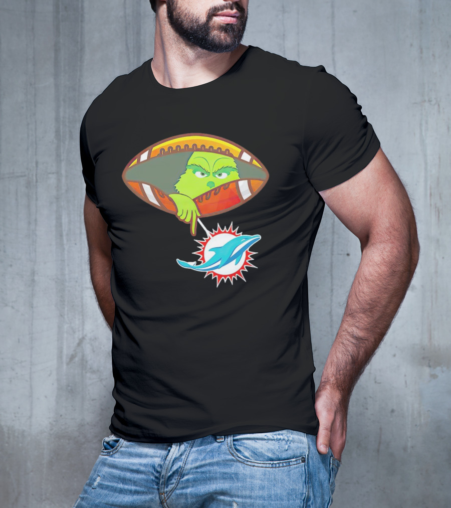 Grinch Ew Miami Dolphins Football T-Shirt