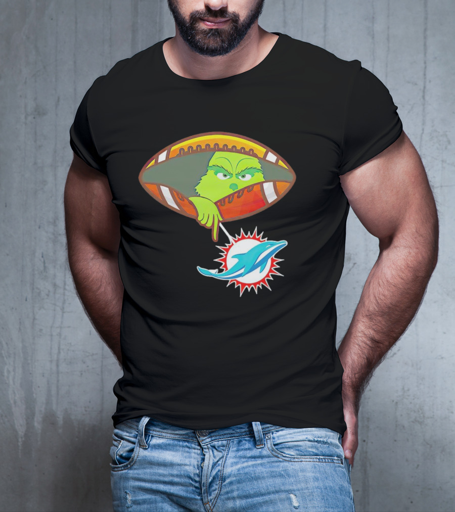 Grinch Ew Miami Dolphins Football T-Shirt