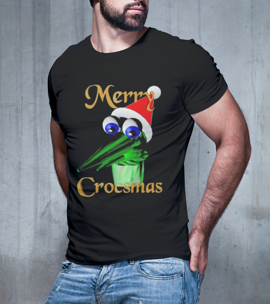 Merry Crocsmash Kekcroc Christmas Santa Hat T-Shirt