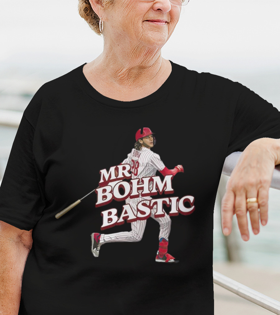 Mr Bohm-Bastic Philadelphia Phillies Baseball Player Action Pose T-Shirt