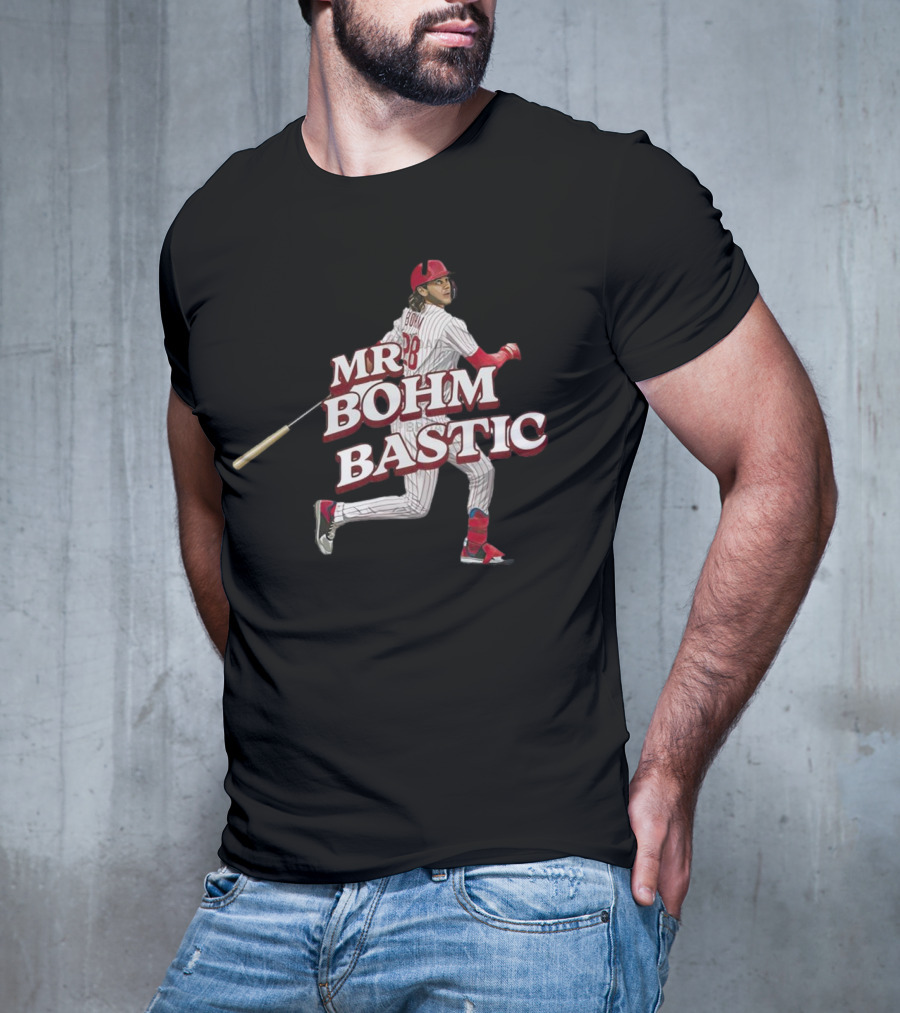Mr Bohm-Bastic Philadelphia Phillies Baseball Player Action Pose T-Shirt