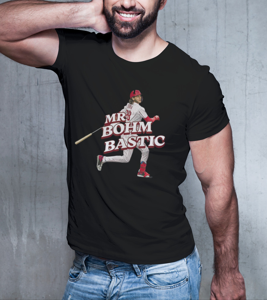 Mr Bohm-Bastic Philadelphia Phillies Baseball Player Action Pose T-Shirt