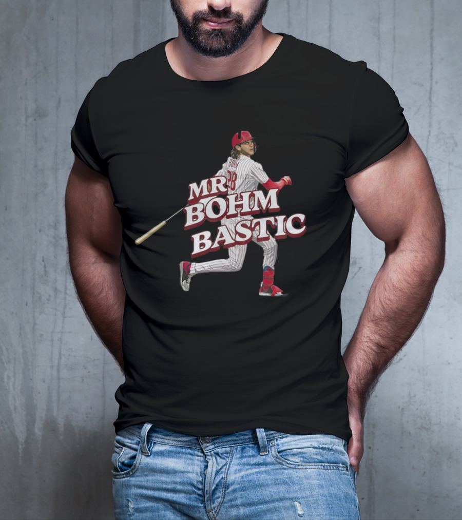 Mr Bohm-Bastic Philadelphia Phillies Baseball Player Action Pose T-Shirt