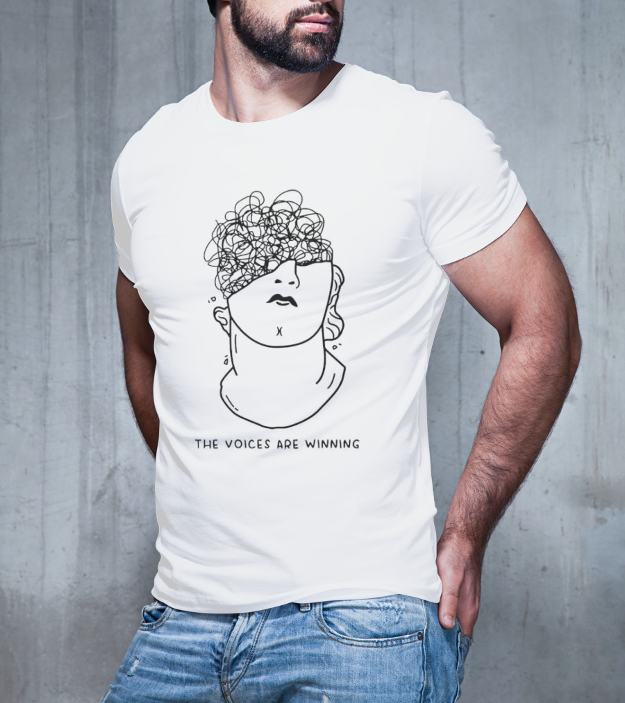 The Voices Are Winning Scribble Head T-Shirt