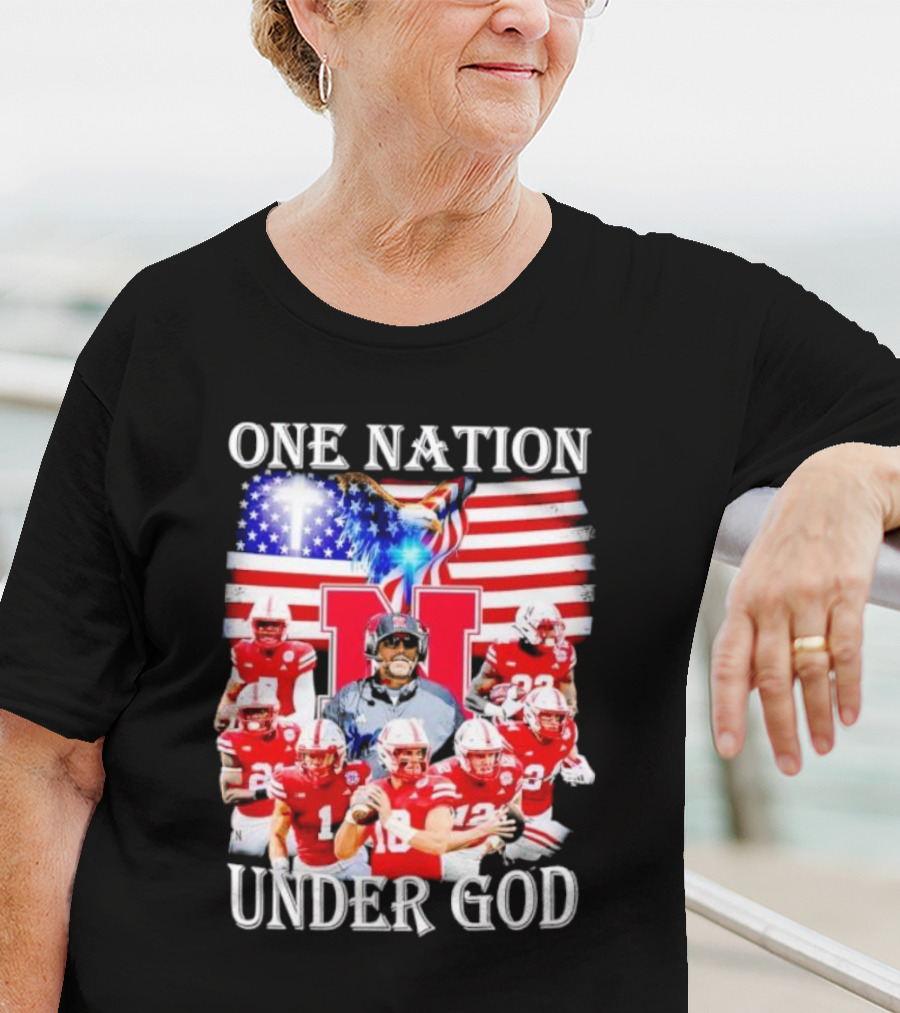 USA Flag One Nation Under God NC State Wolfpack Football Team Players T-Shirt