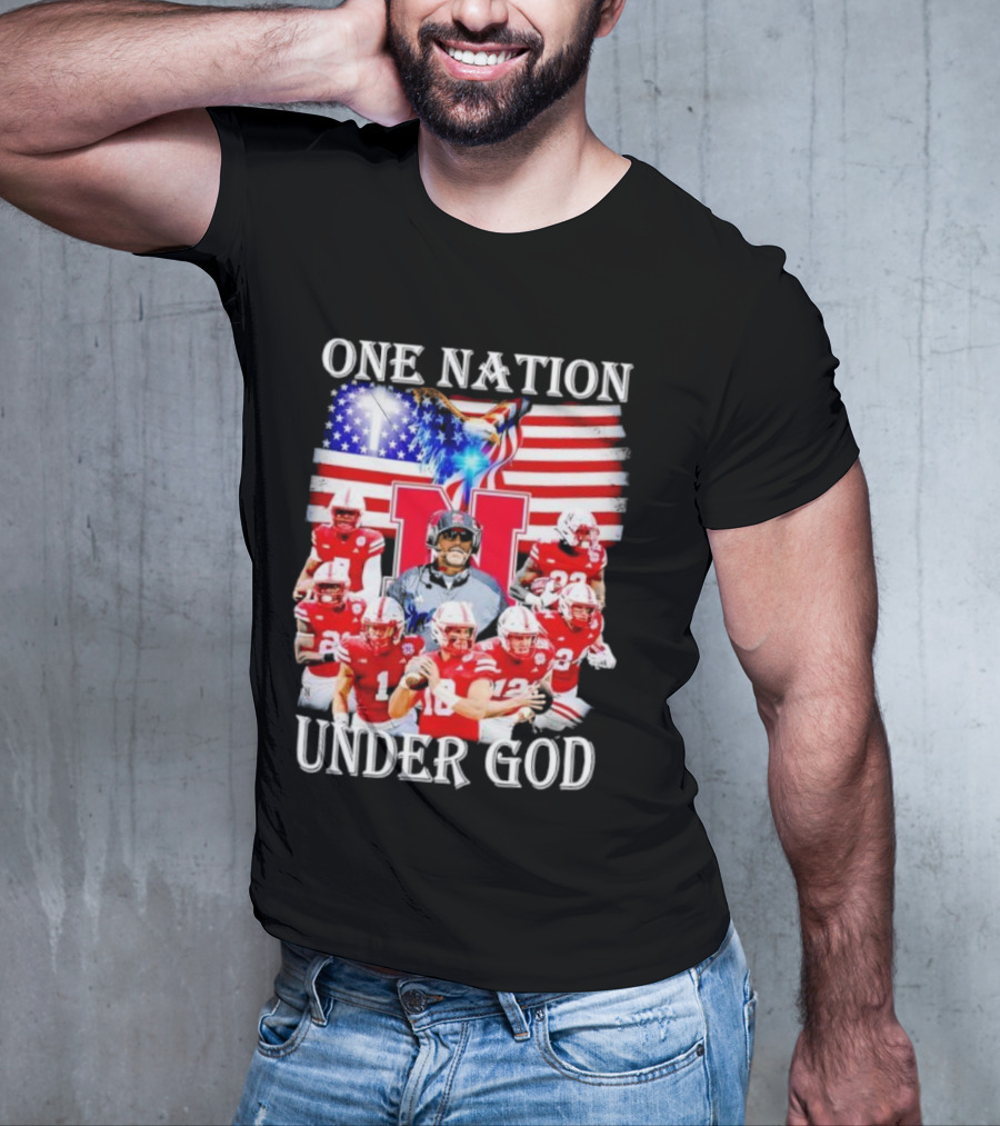 USA Flag One Nation Under God NC State Wolfpack Football Team Players T-Shirt