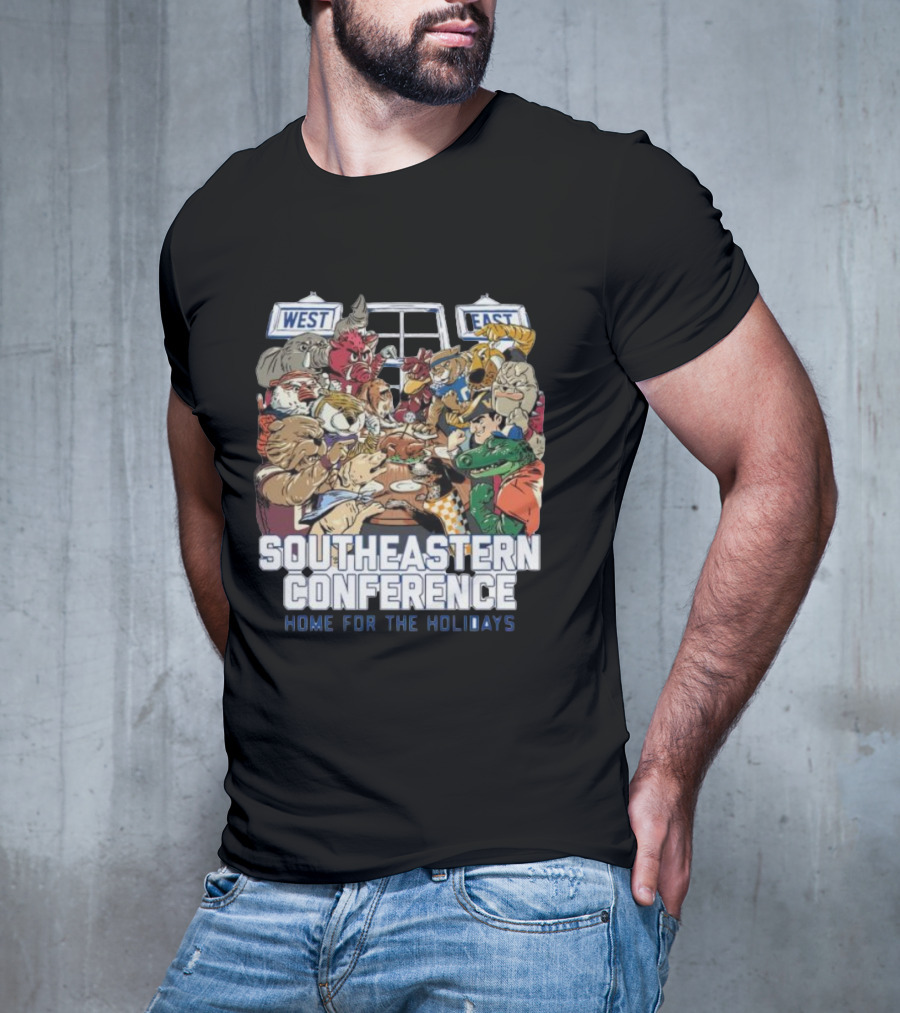 West East Southeastern Conference Home For The Holidays Gathering T-Shirt