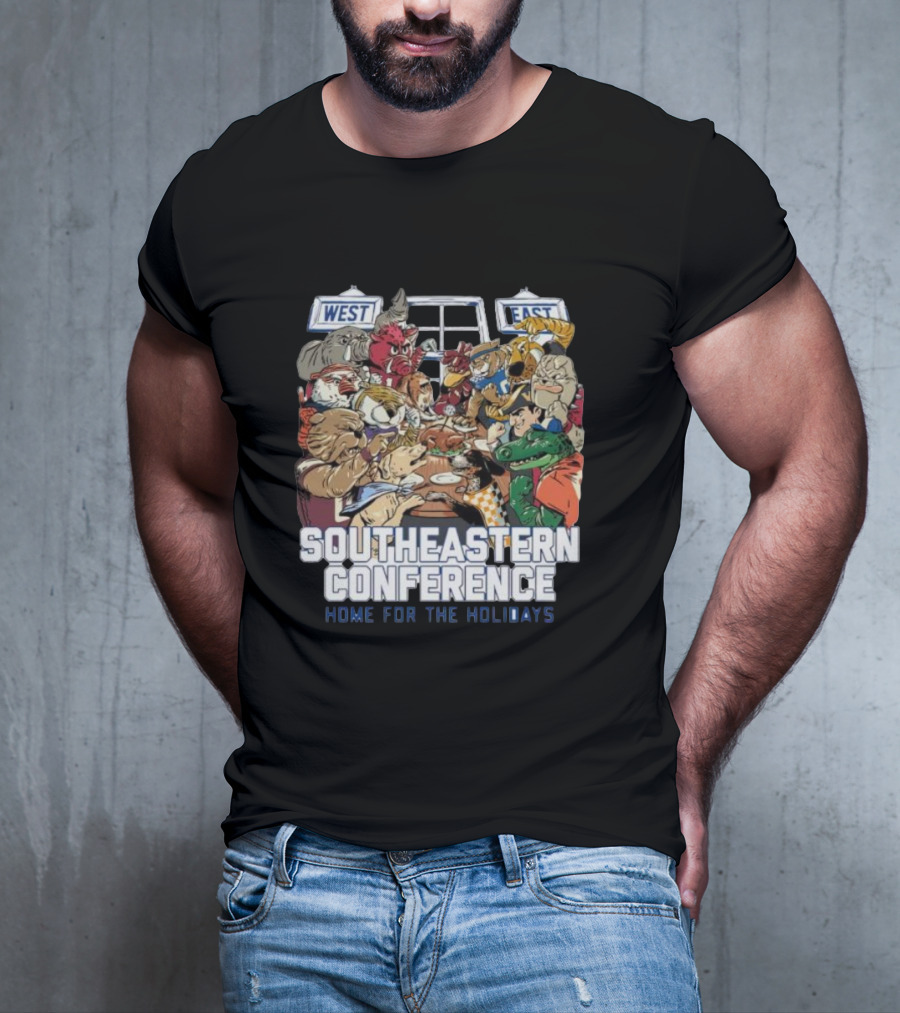 West East Southeastern Conference Home For The Holidays Gathering T-Shirt