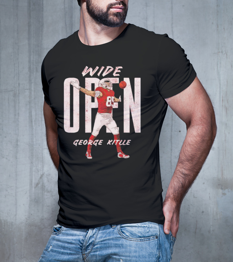 Wide Open George Kittle Football Catch T-Shirt