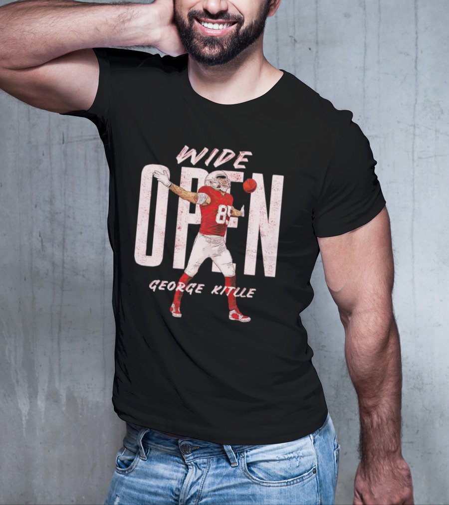 Wide Open George Kittle Football Catch T-Shirt