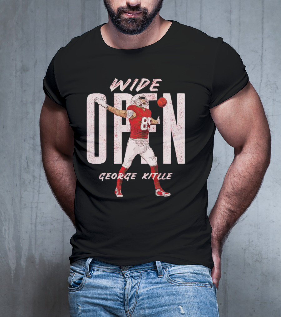 Wide Open George Kittle Football Catch T-Shirt