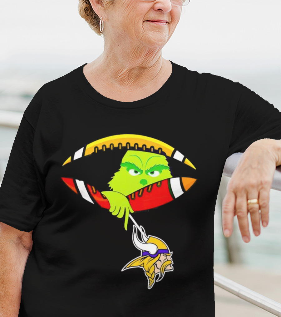 Grinch Stealing Minnesota Vikings Football T-Shirt