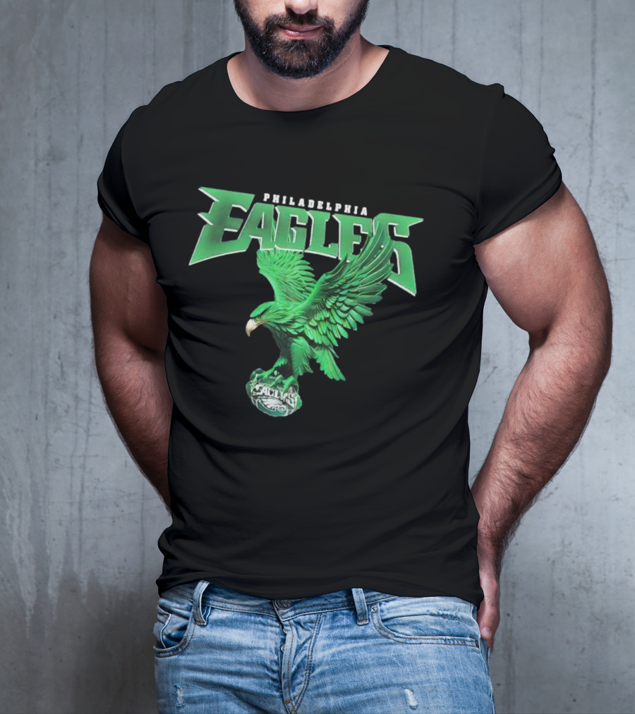 Philadelphia Eagles Green Soaring Eagle T-Shirt