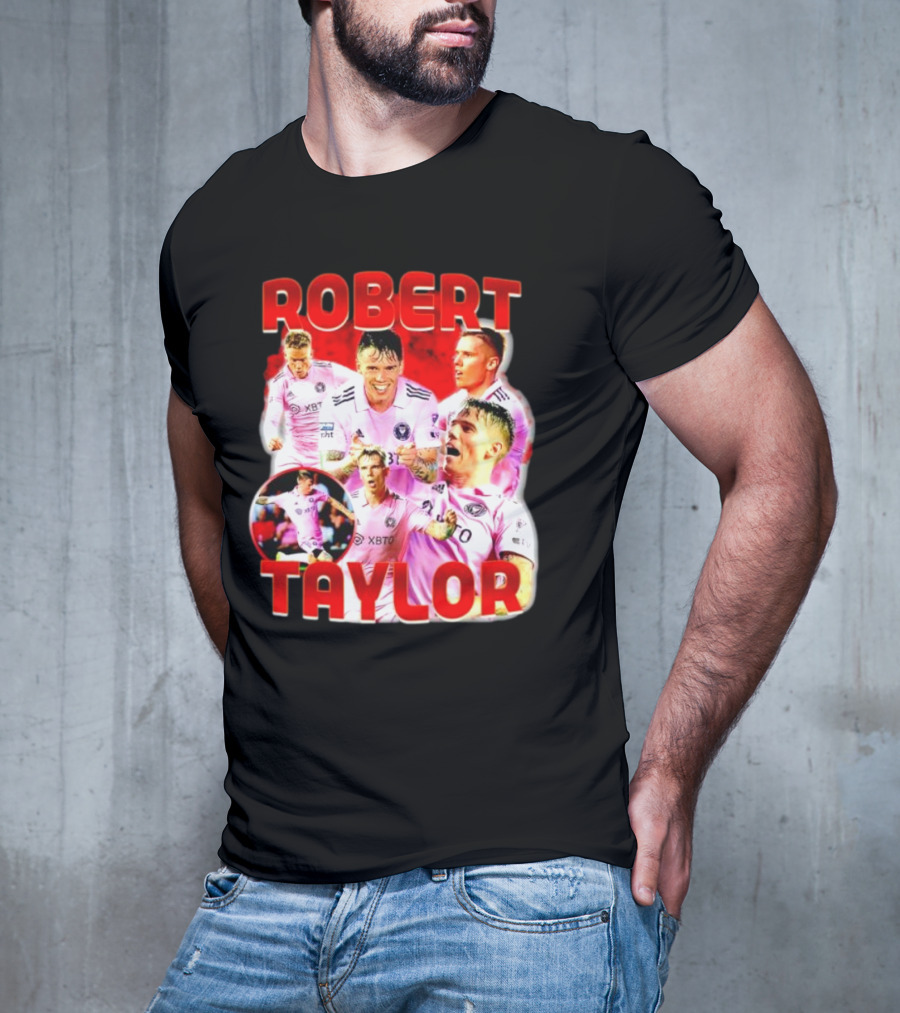 Robert Taylor Inter Miami CF Bootleg Style Collage T-Shirt